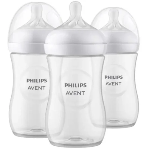 Kit Mamadeira Philips Avent Petala Transparente 1 Mes+ 3 Unidades 260ml