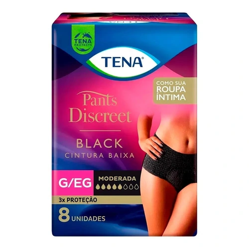 Fralda Tena Pants Discreet Black G/Eg L8P7