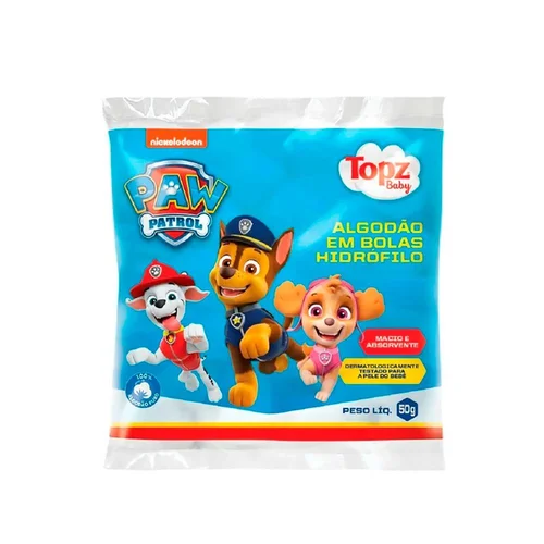 Algodao Bolas Patrulha Canina 50G