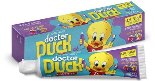 Gel Dental Dr. Duck Sem Flúor Dentalclean 50G Infantil