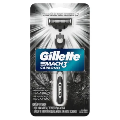Aparelho de Barbear Gillette Mach3 Carbono