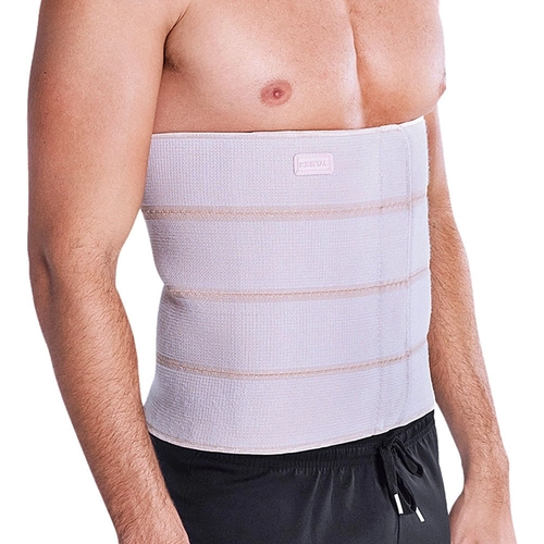 Faixa Elastica Abdominal Kestal 4Gomos G Kso101 Bege