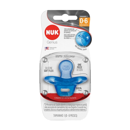 Chupeta Sensitive Nuk 100% Silicone 7329 F1 Boy