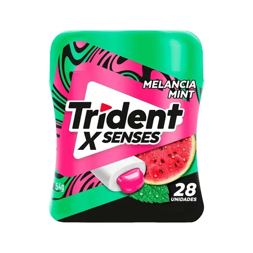 Chiclete Trident X Senses Melancia Menta Pote 54G