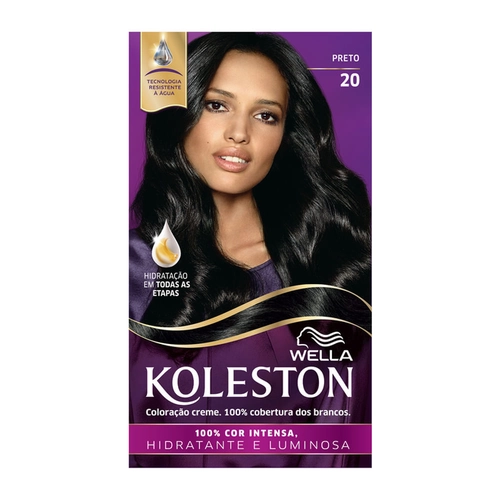 Kit Coloração Creme Koleston 20 Preto