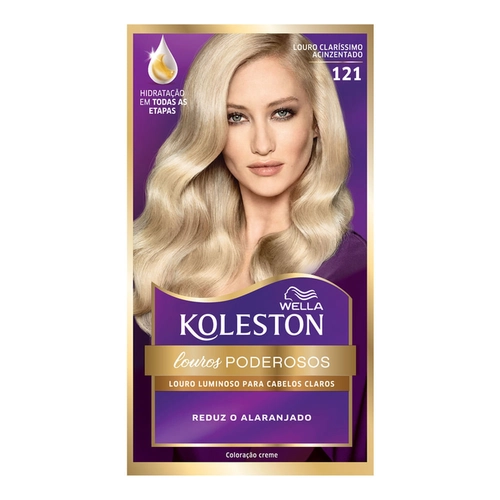 Kit Coloração Creme Koleston 121 Louro Claríssimo Acinzentado