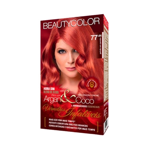 Kit Coloração Beauty Color Vermelho Seducao 77.44 Vermelhos Infaliveis