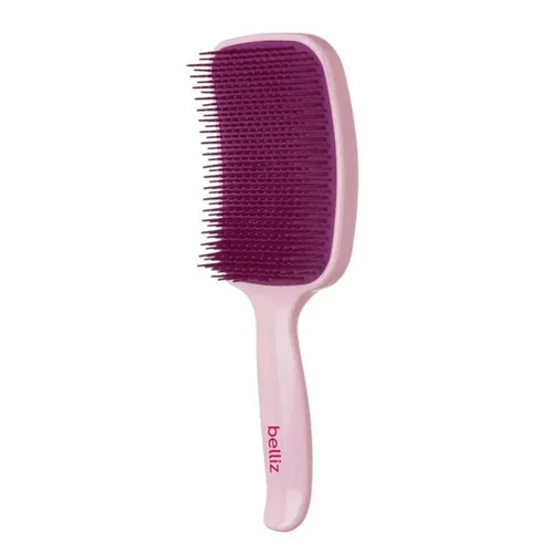 Escova de Cabelo Belliz Flex Raquete Rosa Ref 461