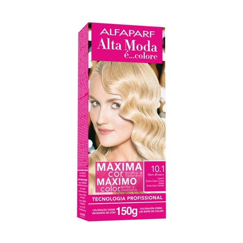 Coloração Creme Permanente Alfaparf Alta Moda 10.1 Louro Extra Claro Cinza