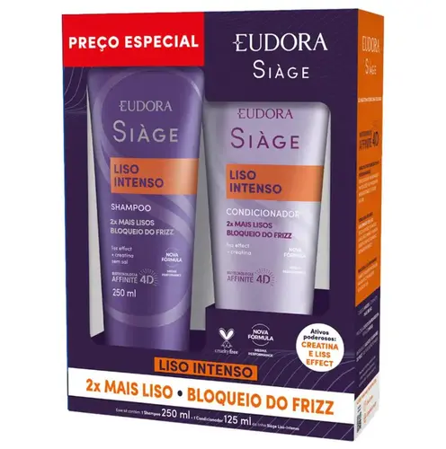 Kit Siàge Shampoo 250Ml + Condicionador 125Ml Liso Intenso
