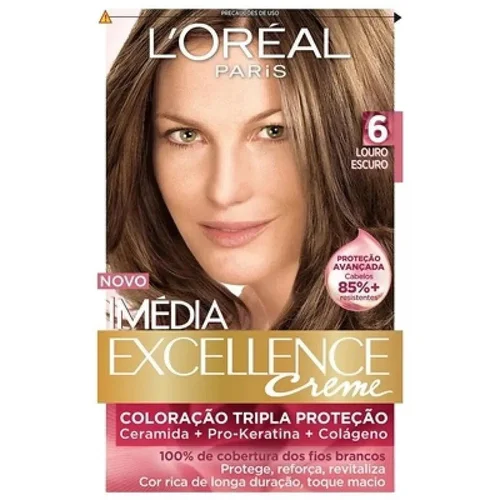 Kit Coloração Imédia Excellence Loréal Paris 6 Louro Escuro