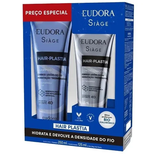 Kit Siàge Shampoo 250Ml + Condicionador 125Ml Hair Plastia