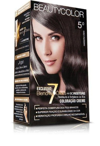 Kit Coloração Beauty Color Castanho Claro 5.0