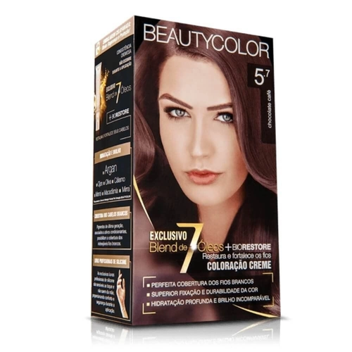 Kit Coloração Beauty Color Chocolate Café 5.7