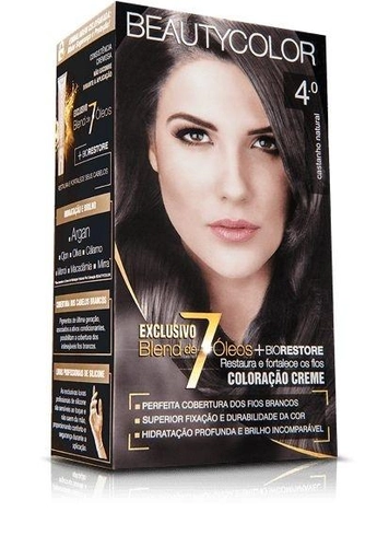 Kit Coloração Beauty Color Castanho Natural 4.0