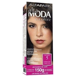 Coloração Creme Permanente Alfaparf Alta Moda 5 Castanho Claro