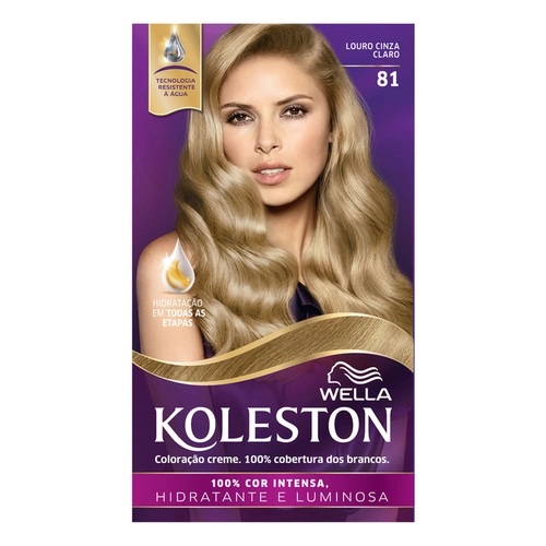 Kit Coloração Creme Koleston 81 Louro Cinza Claro