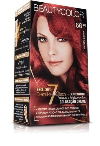 Kit Coloração Beauty Color Vermelho Picante 66.46 Vermelhos Infaliveis