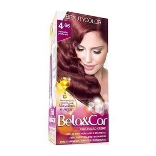 Mini Kit Coloração Bela&Cor Vermelho Profundo 4.66