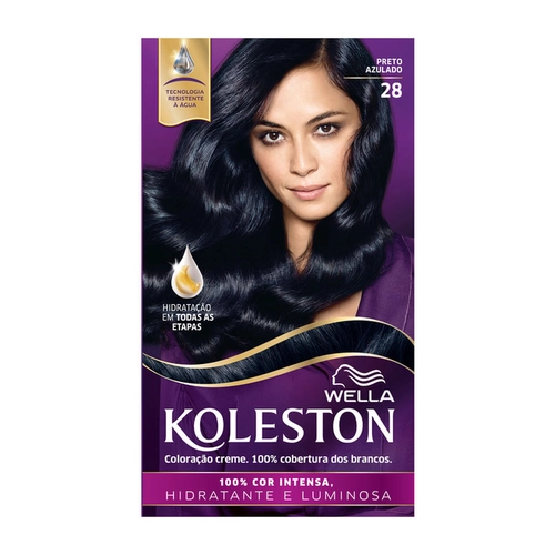 Kit Coloração Creme Koleston 28 Preto Azulado