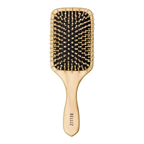 Escova de Cabelo Belliz Wood Madeira Raquete Ref 445