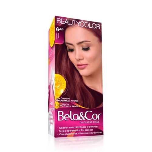 Mini Kit Coloração Bela&Cor Vermelho Intenso 6.66