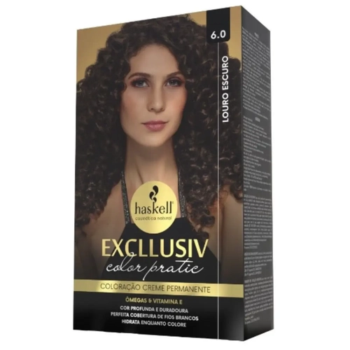 Kit Coloração Haskell Excllusiv Color Pratic 6.0 Louro Escuro