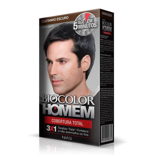 Tonalizante Biocolor Homem Bozzano Castanho Escuro