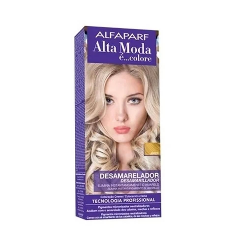 Coloração Creme Permanente Alfaparf Alta Moda Kit Desamarelador