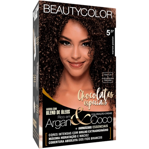 Kit Coloração Beauty Color Marrom Passion 5.37