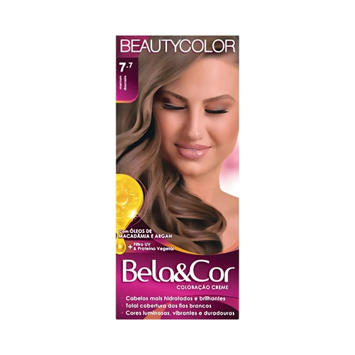 Mini Kit Coloração Bela&Cor Marrom Dourado 7.7