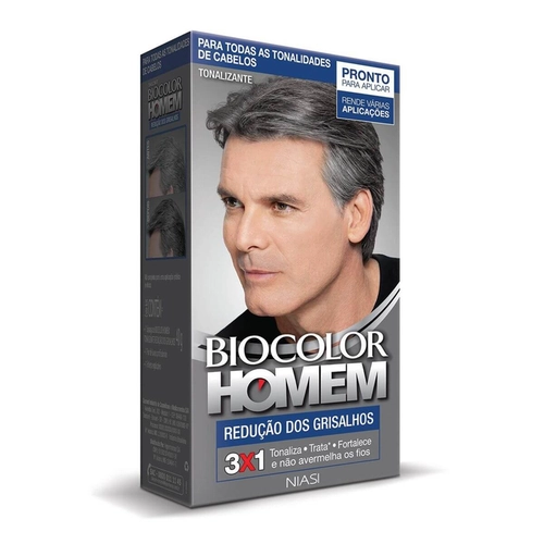 Tonalizante Biocolor Homem Bozzano Redução Dos Grisalhos