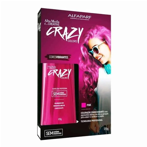 Coloração Temporária Crazy Colors Alfaparf Pink