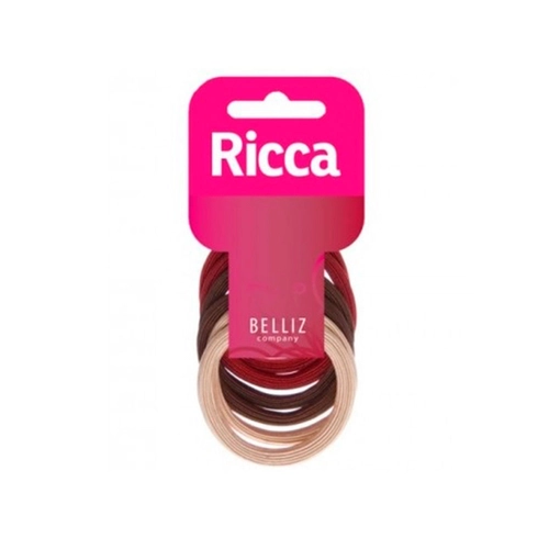 Acessório de Cabelo Elástico Ricca Textura 6Mm 6 Unidades Ref 898