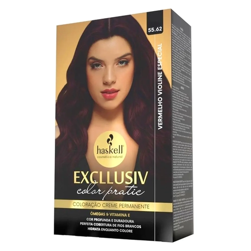 Kit Coloração Haskell Excllusiv Color Pratic 55.62 Vermelho Violine Especial
