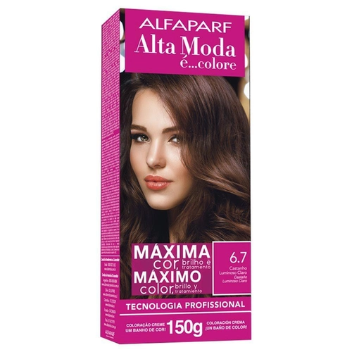 Coloração Creme Permanente Alfaparf Alta Moda 6.7 Chocolate