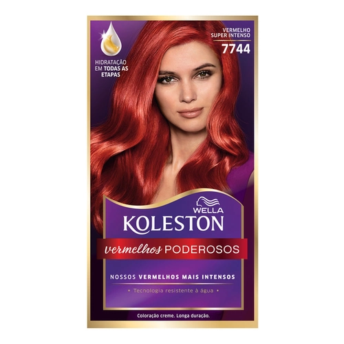 Kit Coloração Creme Koleston 7744 Vermelho Super Intenso