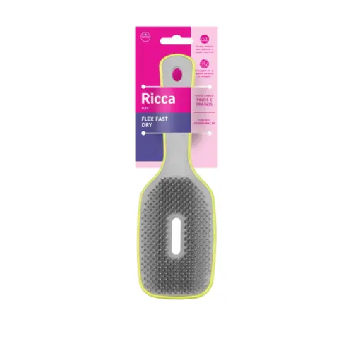 Escova de Cabelo Ricca Flex Fast Dry Neon Ref 970