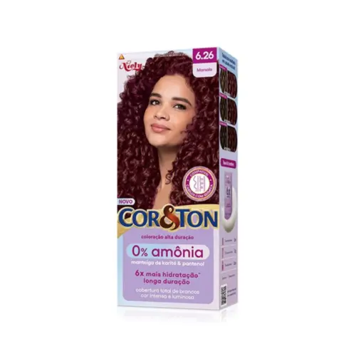 Mini Kit Coloração Cor&Ton Sem Amônia 6.26 Marsala