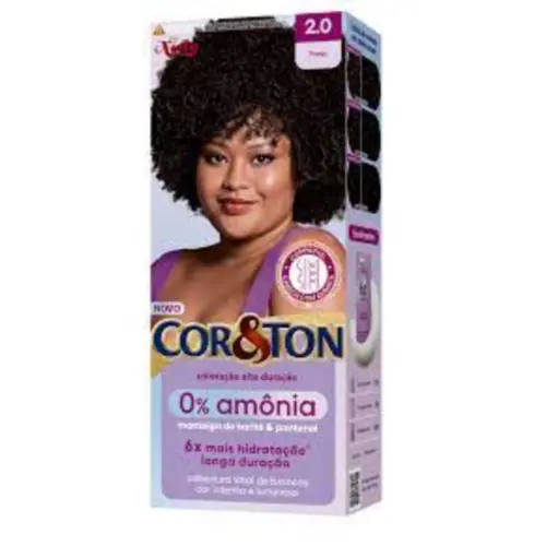 Mini Kit Coloração Cor&Ton Sem Amônia 2.0 Preto