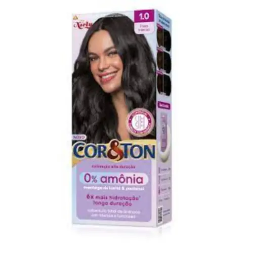 Mini Kit Coloração Cor&Ton Sem Amônia 1.0 Preto Intenso
