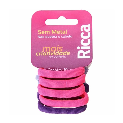 Acessório de Cabelo Elástico Ricca 15Mm 10 Unidades Ref 905