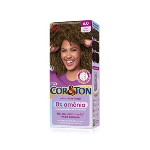 Mini Kit Coloração Cor&Ton Sem Amônia 6.0 Louro Escuro