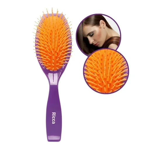 Escova de Cabelo Ricca Oval Almofada Purple Ref 927