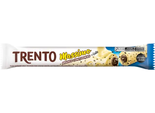 Chocolate Trento Massimo Chocolate Branco + Cookies 25G
