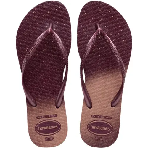 Chinelo Havaianas Slim Gloss Terra Roxa 33/34