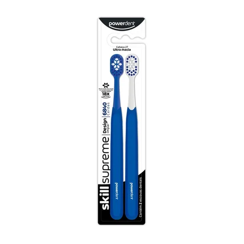 Escova Dental Powerdent Skill Supreme 2Un
