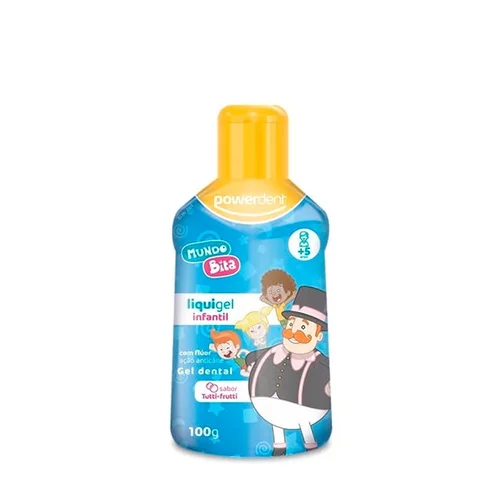 Liquigel Dental Powerdent Infantil Mundo Bita 100G