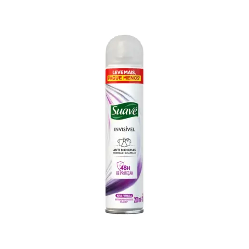 Desodorante Aerosol Suave Invisible Anti Manchas 200ml