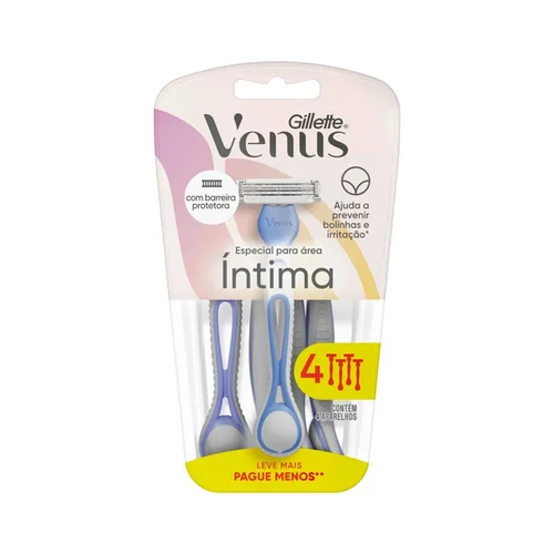Aparelho de Depilação Gillette Venus Especial Para Área Íntima 4 Unidades